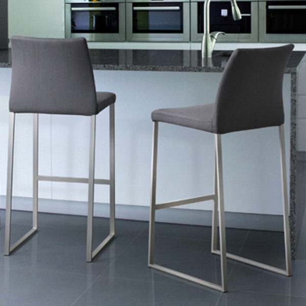 Dark Gray Contemporary Bar Stools for a Modern Kitchen