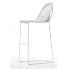 White Guapa Short Modern Bar Stool for Contemporary Kitchen