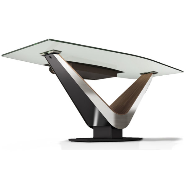 Glass top modern functional office desk