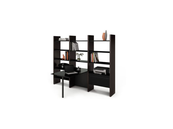 Dark Wood Modern Office system for home office